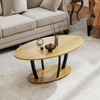Oval Coffee Table Mid Century Farmhouse Industrial Centre