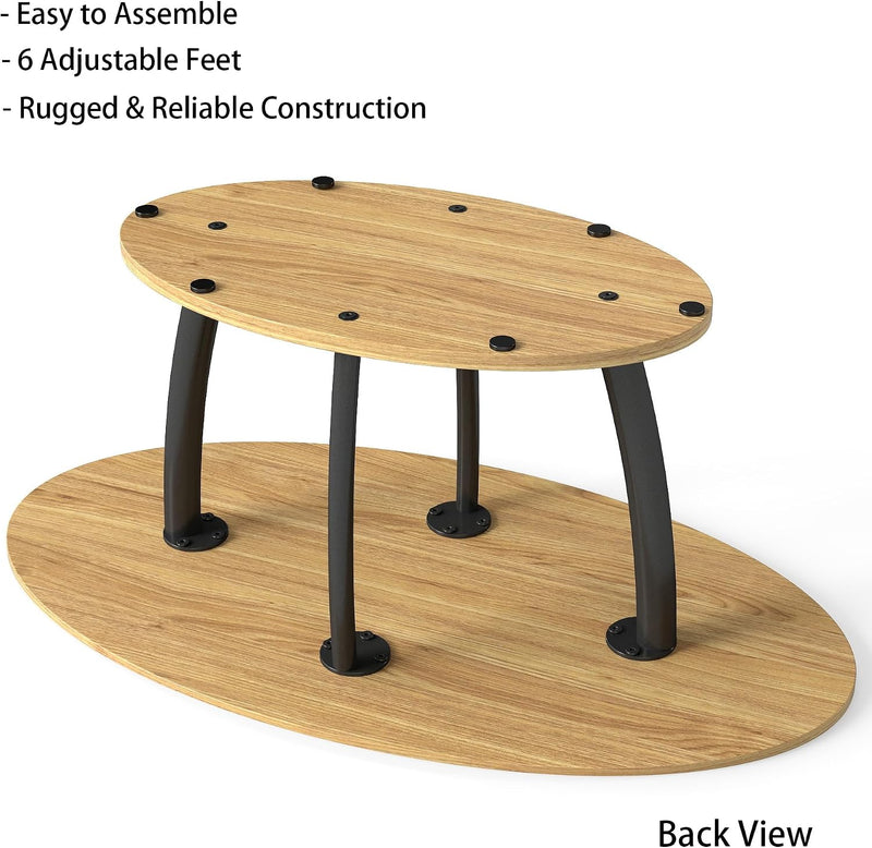 Oval Coffee Table Mid Century Farmhouse Industrial Centre