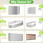 Oval Corrugated Galvanized Steel Raised Garden Bed (3 Pack)
