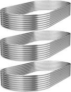 Oval Corrugated Galvanized Steel Raised Garden Bed (3 Pack)