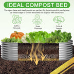 Oval Corrugated Galvanized Steel Raised Garden Bed (3 Pack)