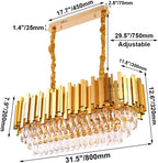 Oval Crystal Chandelier Ceiling Light Luxury K9 Pendant