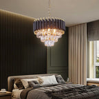 Oval Crystal Chandelier Ceiling Light Luxury K9 Pendant
