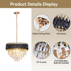 Oval Crystal Chandelier Ceiling Light Luxury K9 Pendant