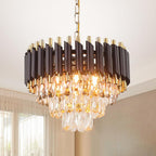 Oval Crystal Chandelier Ceiling Light Luxury K9 Pendant