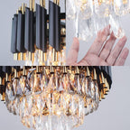Oval Crystal Chandelier Ceiling Light Luxury K9 Pendant