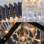 Oval Crystal Chandelier Ceiling Light Luxury K9 Pendant
