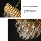 Oval Crystal Chandelier Ceiling Light Luxury K9 Pendant
