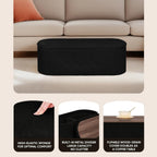Oval Ottoman with Storage Bench Folding Foot Rest