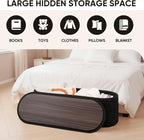 Oval Ottoman with Storage Bench Folding Foot Rest