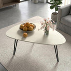Oval Coffee Table Rustic Wooden Single Tier Centre