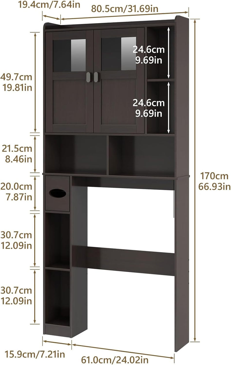 Over the Toilet Storage Cabinet Bathroom Shelf