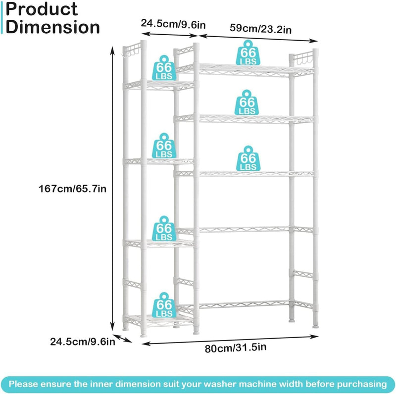 Over the Toilet Storage Rack with Adjustable Shelves