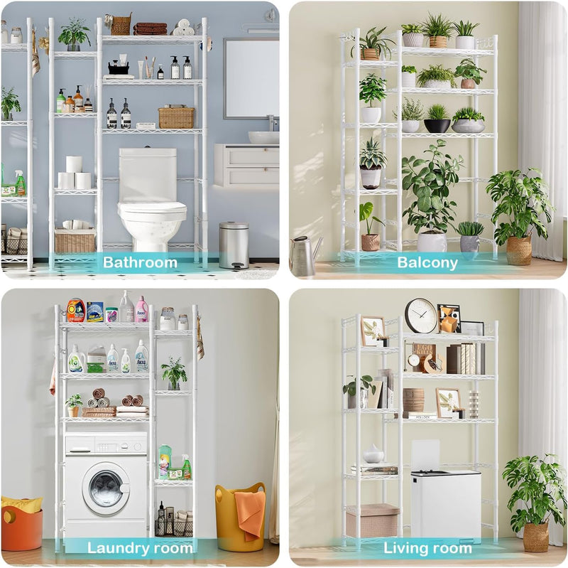 Over the Toilet Storage Rack with Adjustable Shelves