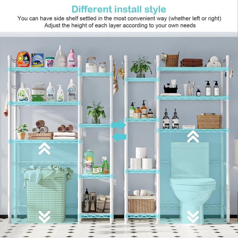 Over the Toilet Storage Rack with Adjustable Shelves