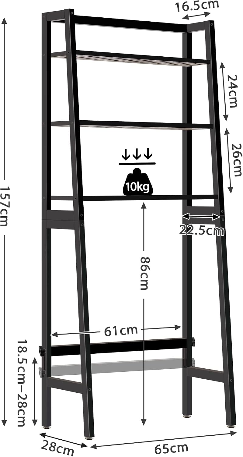 Over Toilet Storage Unit Wooden 3-Tier Over-The-Toilet Rack