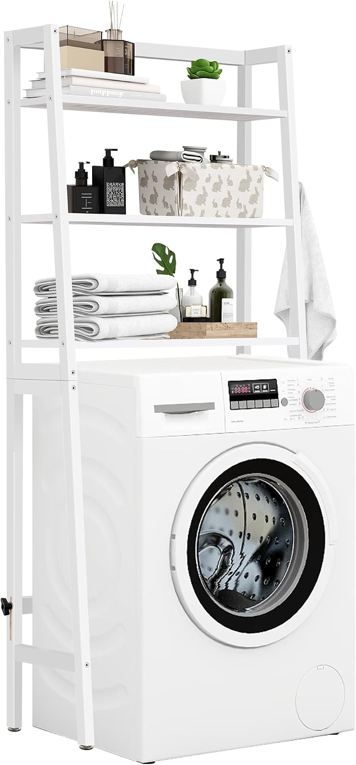 Over Toilet Storage Unit Wooden 3-Tier Over-The-Toilet Rack