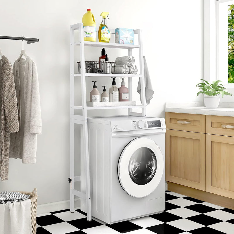 Over Toilet Storage Unit Wooden 3-Tier Over-The-Toilet Rack