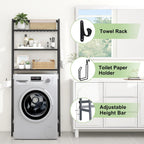Over Toilet Storage Unit Wooden 3-Tier Over-The-Toilet Rack