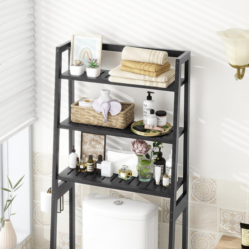 Over Toilet Storage Unit Wooden 3-Tier Over-The-Toilet Rack