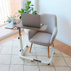 Overbed Table on Wheels Tilting Hospital Bed Wood