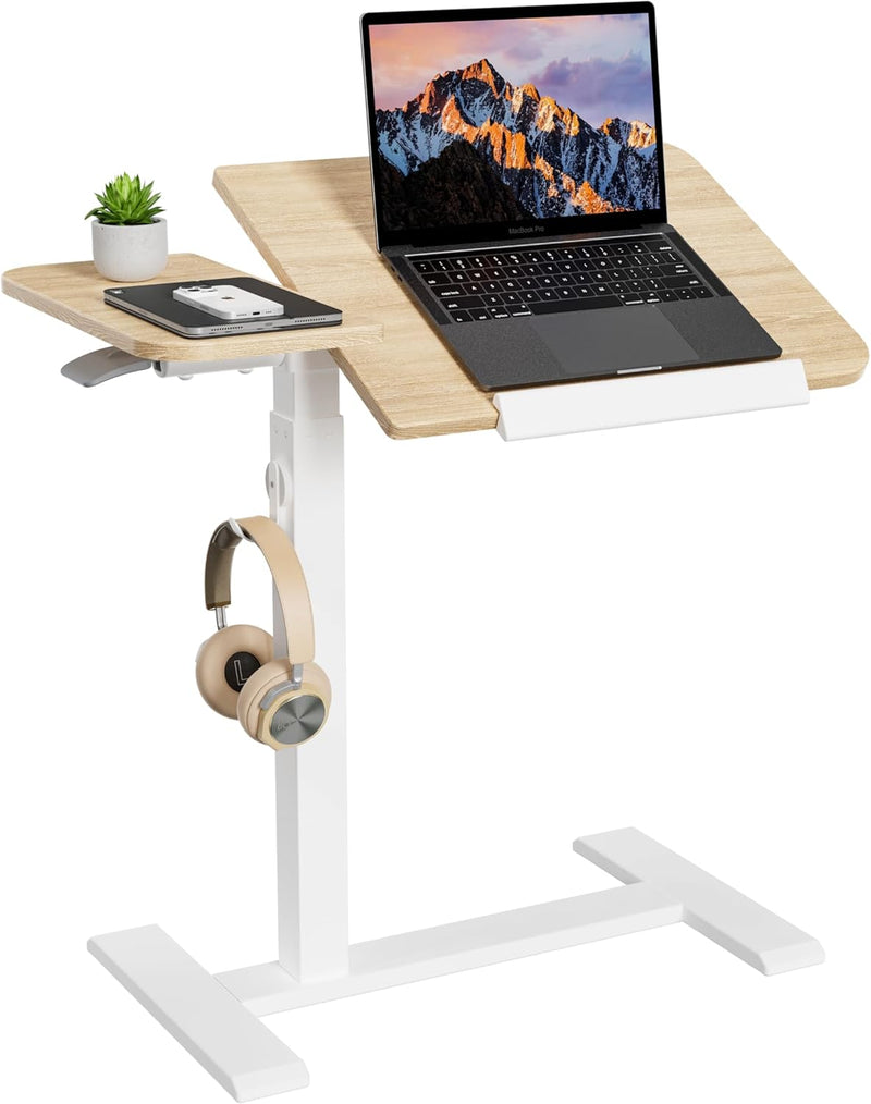 Overbed Table with Height Adjustable 67-101CM Pneumatic Lift