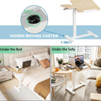 Overbed Table with Height Adjustable 67-101CM Pneumatic Lift