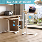 Overbed Table with Height Adjustable 67-101CM Pneumatic Lift