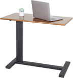 Overbed Table with Hidden Wheels Height Adjustable Tilting