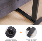Overbed Table with Hidden Wheels Height Adjustable Tilting