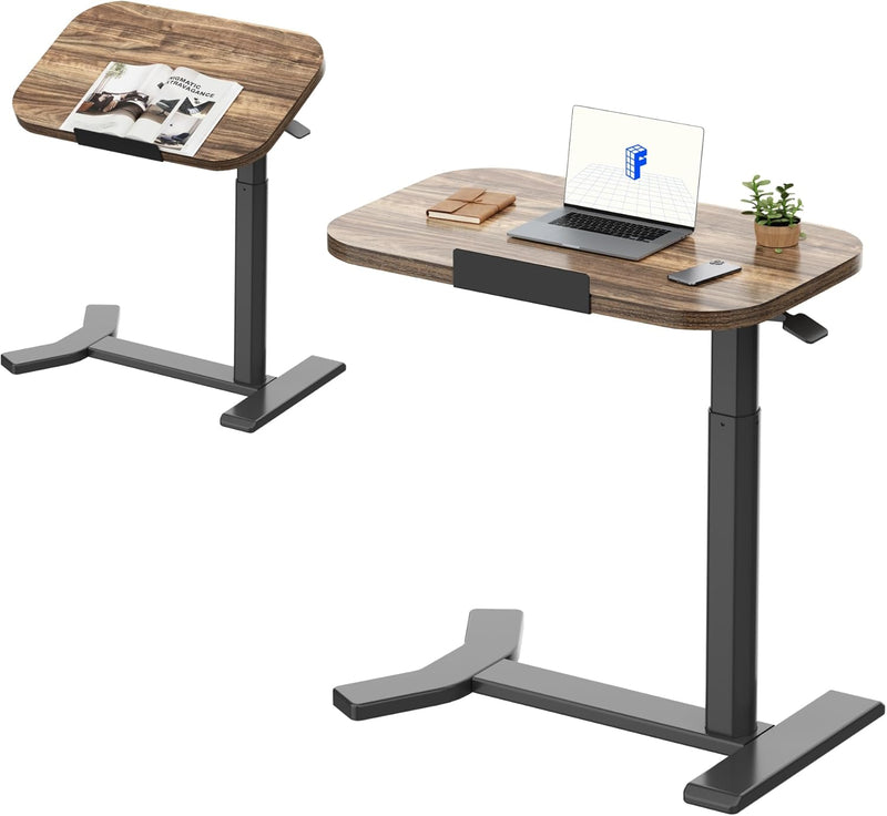 Overbed Table with Wheels Adjustable Height Bedside Rolling
