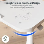 Overbed Table with Wheels Adjustable Height Bedside Rolling
