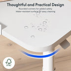 Overbed Table with Wheels Adjustable Height Bedside Rolling