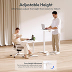 Overbed Table with Wheels Adjustable Height Bedside Rolling