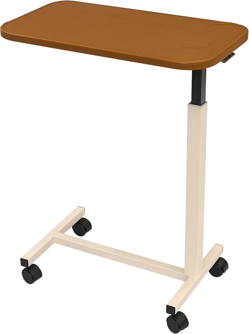 Overbed Table with Wheels Adjustable Over Bed