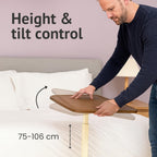 Overbed Table with Wheels Adjustable Over Bed