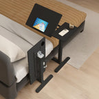 Overbed Table with Wheels Hospital Bed Pneumatic Height