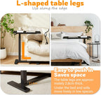 Overbed Table with Wheels Hospital Bed Pneumatic Height