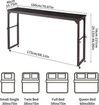 Overbed Table with Wheels Mobile Bed Desk Adjustable