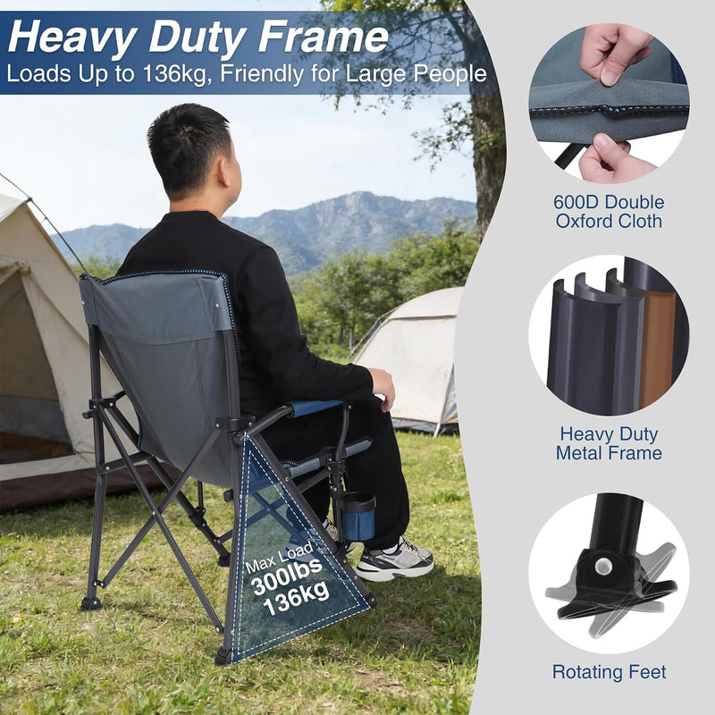 Oversized Folding Camping Chair (2 Pack)