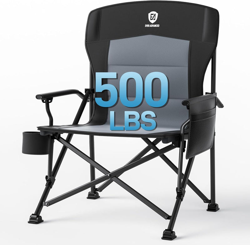Oversized Camping Chair for Adults with Lumbar Support