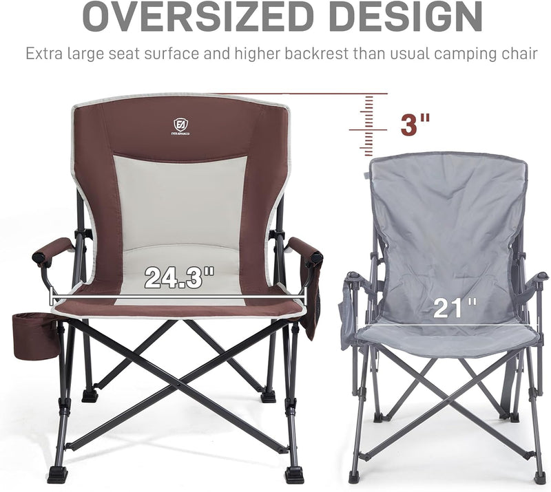 Oversized Camping Chair for Adults with Lumbar Support