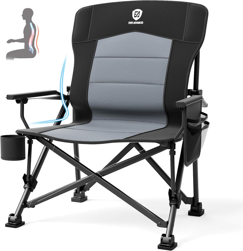 Oversized Camping Chair for Adults with Lumbar Support