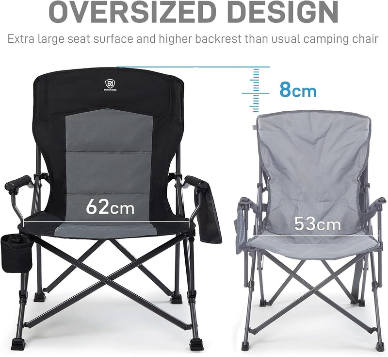 Oversized Camping Chair for Adults with Lumbar Support