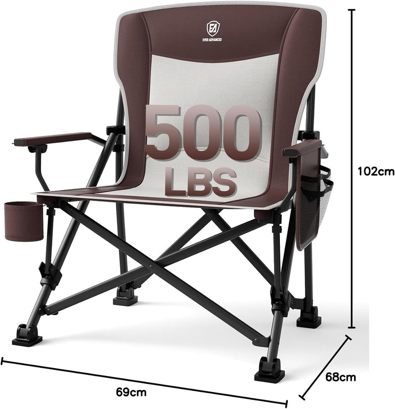 Oversized Camping Chair for Adults with Lumbar Support
