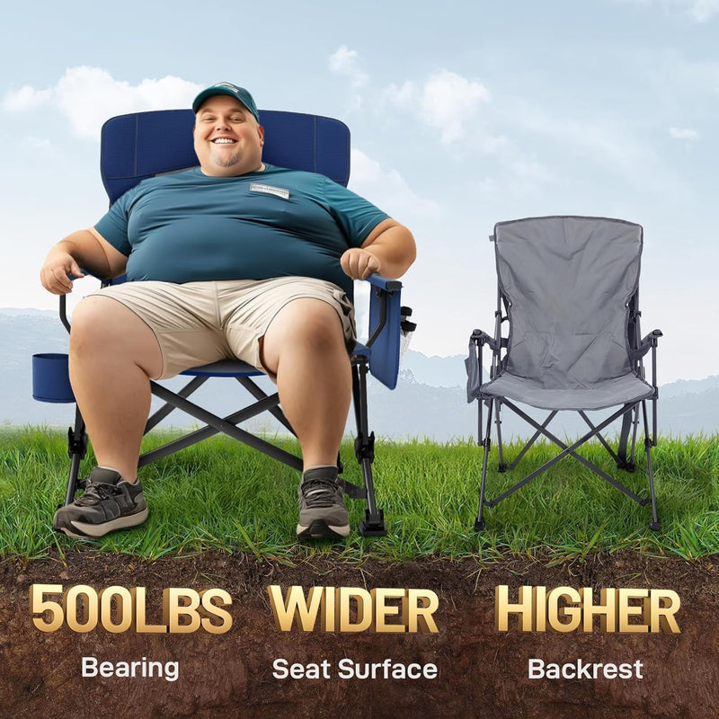 Oversized Camping Chair for Adults with Lumbar Support