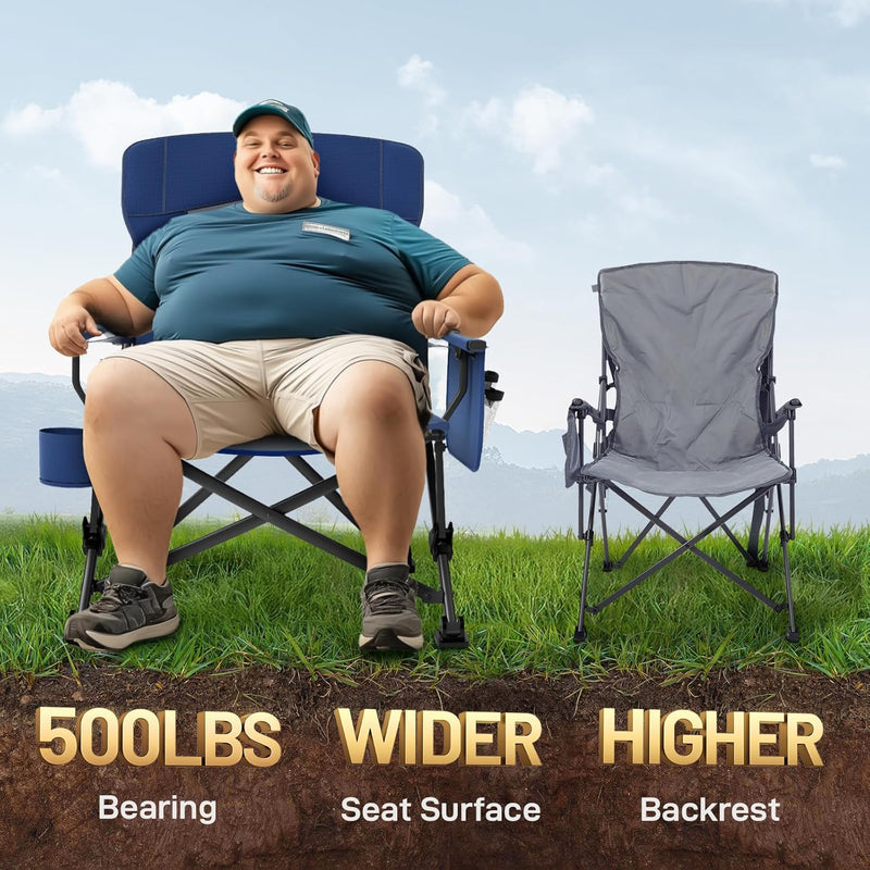Oversized Camping Chair for Adults with Lumbar Support