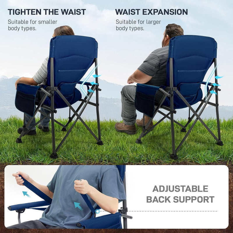 Oversized Camping Chair for Adults with Lumbar Support
