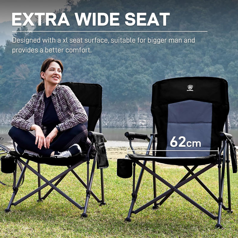 Oversized Camping Chair for Adults with Lumbar Support