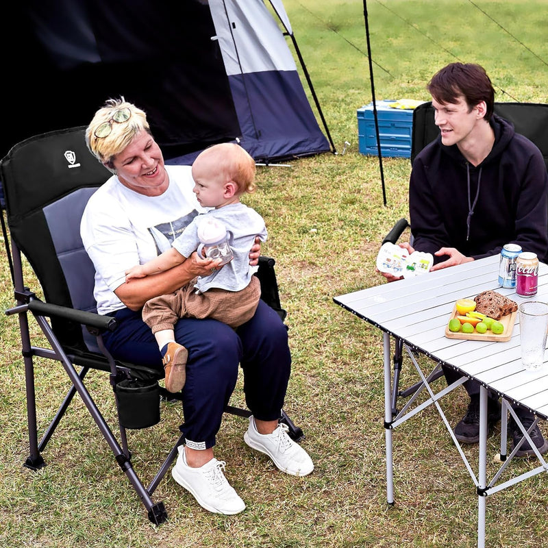 Oversized Camping Chair for Adults with Lumbar Support